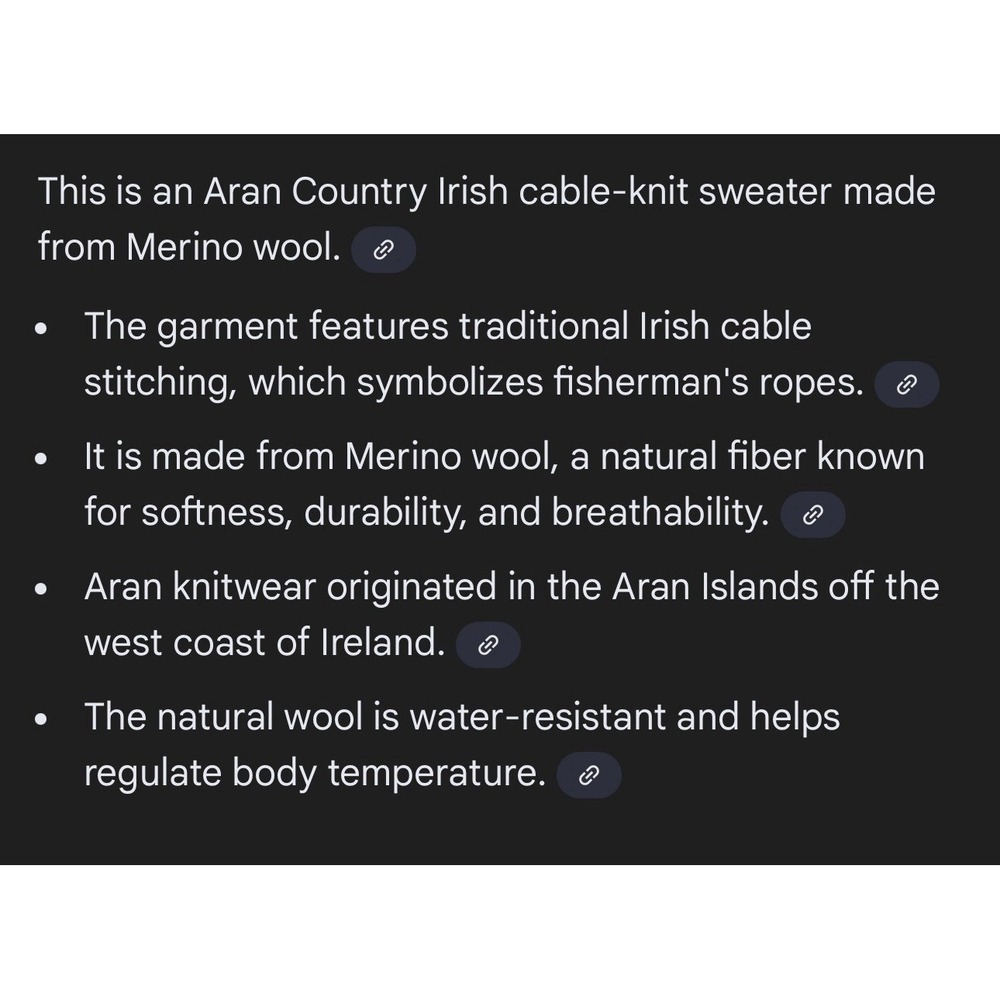 Aran Country Kids Isles Sheep Knitwear 100% Merino Wool Cream XL - Picture 10 of 10